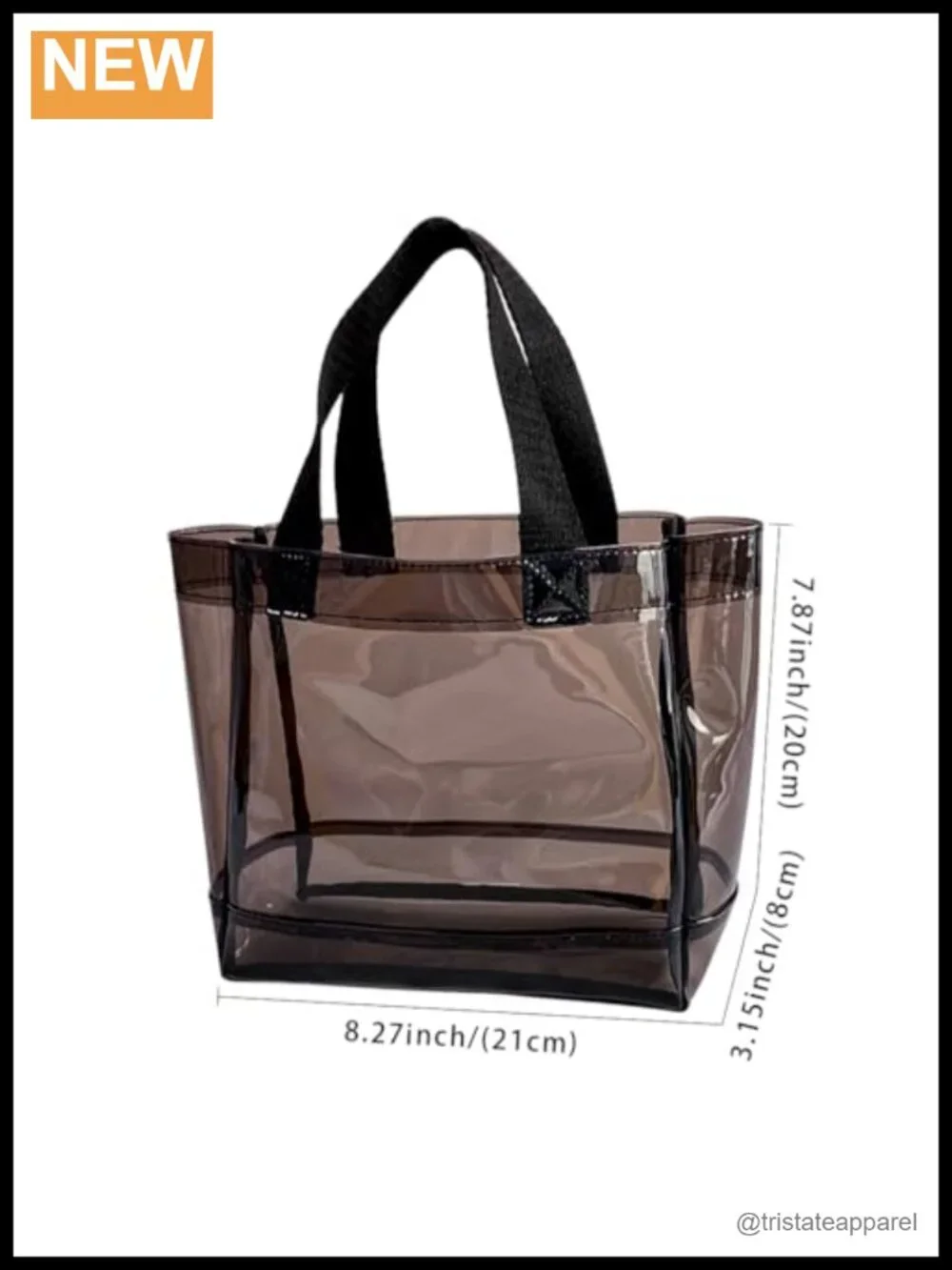 Clear PVC Handle Tote Bag, Waterproof Travel Makeup Pouch, Gift for Her